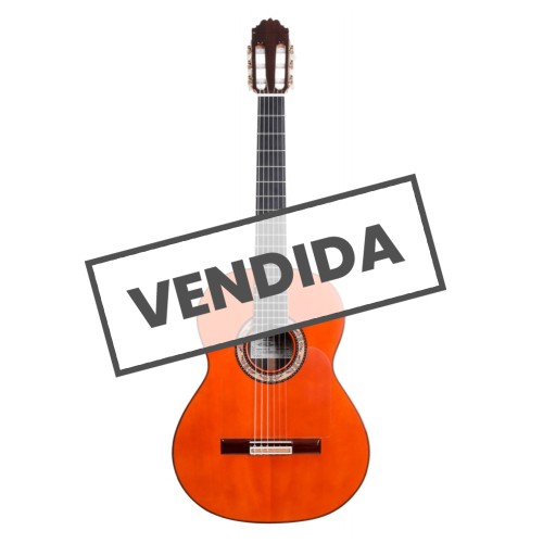 Guitarra Flamenca Sanchis 1F EX Madagascar Tapa Gomalaca Natural con Estuche de madera