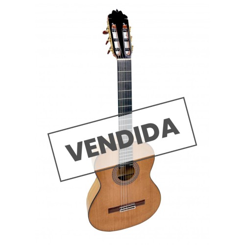 Guitarra Flamenca Hermanos Sanchis Soleá Ciprés Natural con tapa de cedro