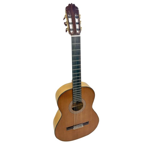 GUITARRA FLAMENCA HERMANOS SANCHIS CIPRES ORO VIEJO CON FUNDA RÍGIDA