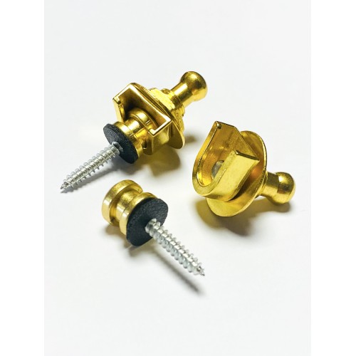 JUEGO DE 2 ENGANCHES SUJETA CORREAS DORADO