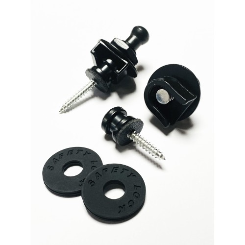 JUEGO DE 2 ENGANCHES SUJETA CORREAS NEGRO