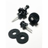 JUEGO DE 2 ENGANCHES SUJETA CORREAS NEGRO