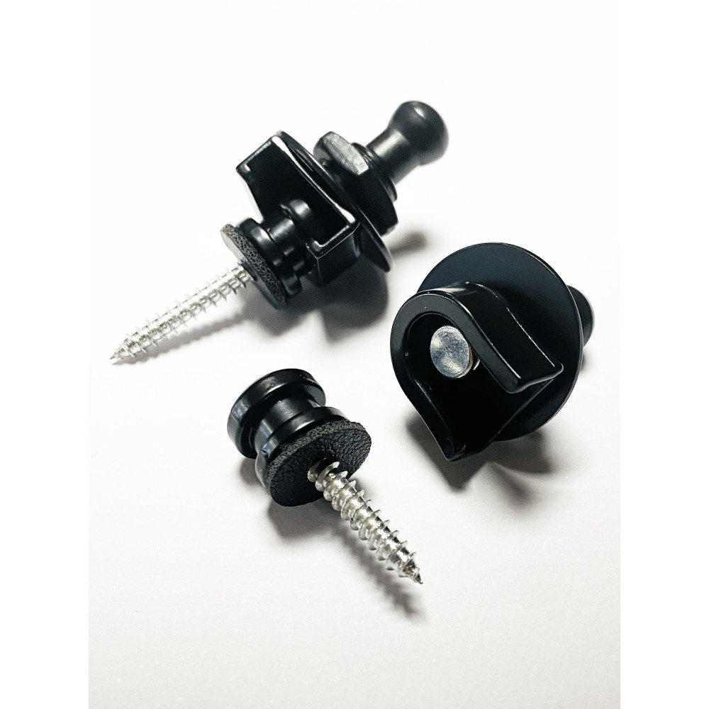 JUEGO DE 2 ENGANCHES SUJETA CORREAS NEGRO