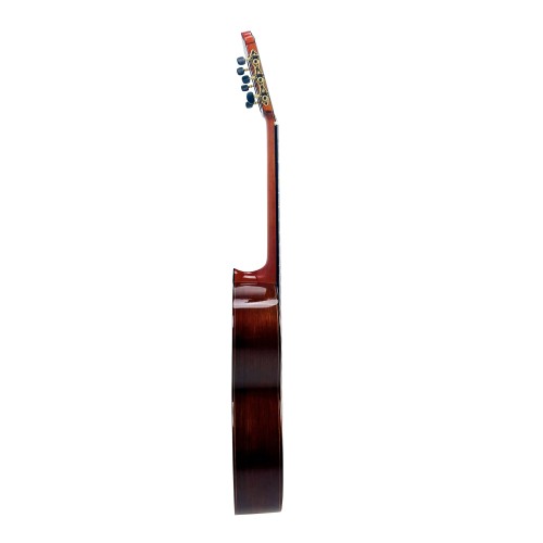 Guitarra Flamenca de Benigno Marín del 2023 de Palosanto y tapa de Pino Abeto Alemán con tinte rojo