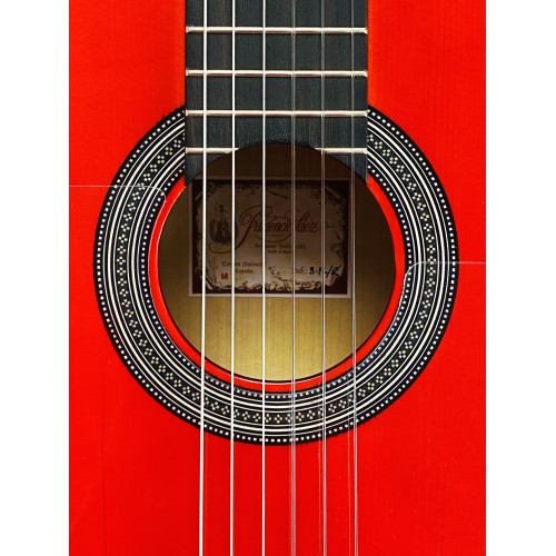 GUITARRA FLAMENCA PRUDENCIO SÁEZ 3FL (37) ROJA con tapa de pino