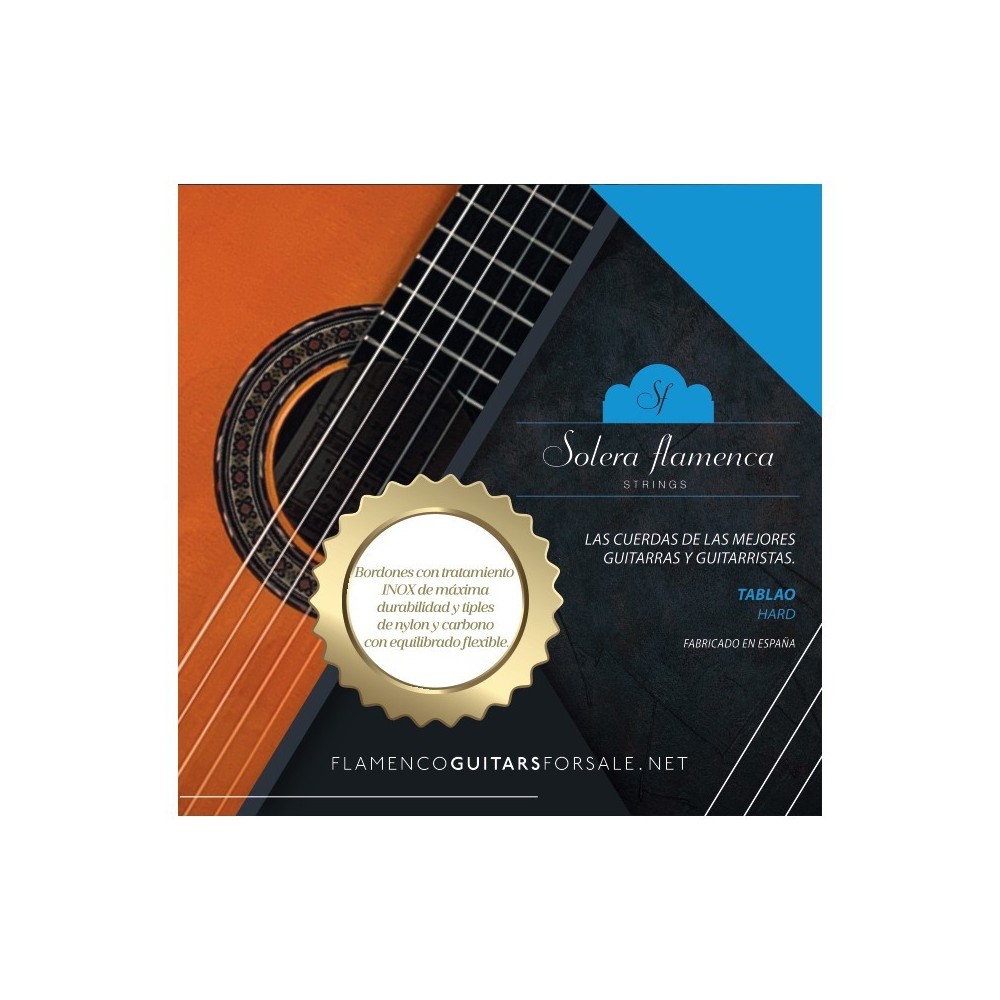 JUEGO DE CUERDAS GUITARRA SOLERA FLAMENCA TABLAO TENSIÓN MEDIA-ALTA