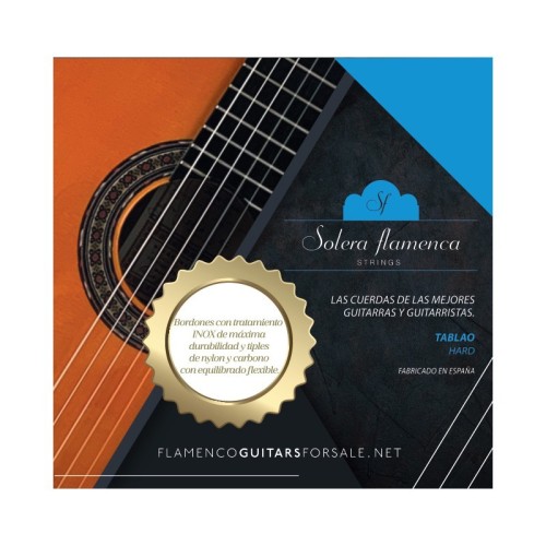JUEGO DE CUERDAS GUITARRA SOLERA FLAMENCA TABLAO TENSIÓN MEDIA-ALTA