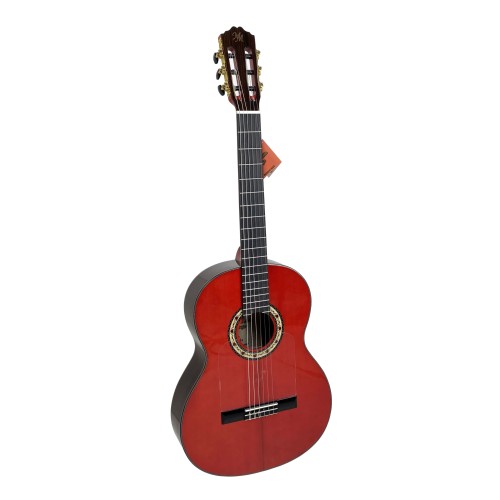 Guitarra Flamenca Modesto Malla Candela PALOSANTO ROJA CON TAPA MACIZA
