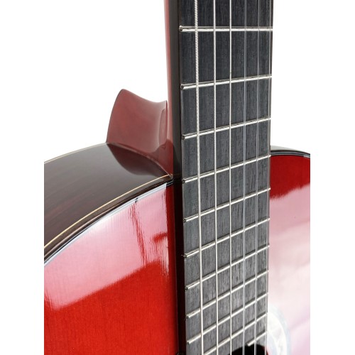Guitarra Flamenca Modesto Malla Candela PALOSANTO ROJA CON TAPA MACIZA