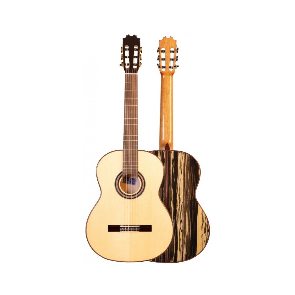 Guitarra Flamenca Segovia MF7 de Ebano Blanco y tapa maciza