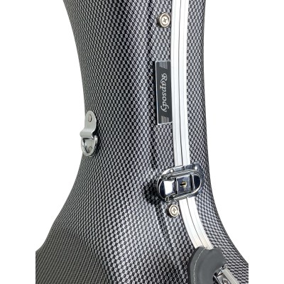 Estuche Guitarra ABS Rapsody Plateado 3D Rugoso