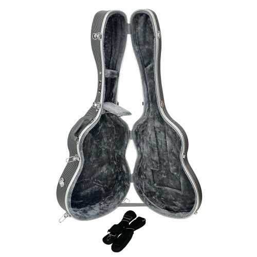Estuche Guitarra ABS Rapsody Plateado 3D Rugoso