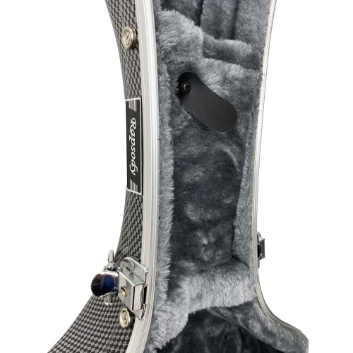 Estuche Guitarra ABS Rapsody Plateado 3D Rugoso