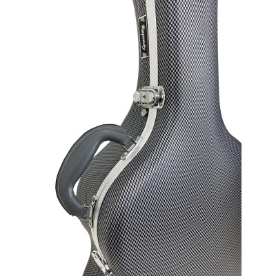 Estuche Guitarra ABS Rapsody Plateado 3D Rugoso