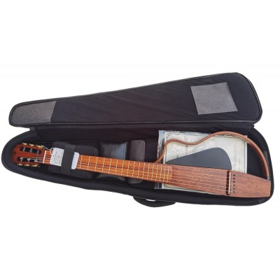 Interior Funda Guitarra Clasica de Viaje Natasha NBSG Nylon Mahogany Traveller Guitar