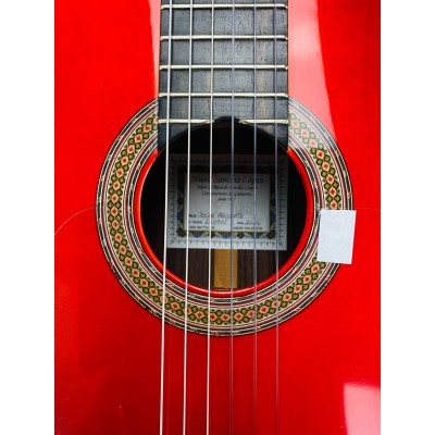 Guitarra Flamenca Hermanos Sanchis Solea PS Roja de Palosanto con tapa de Pino Abeto Alemán