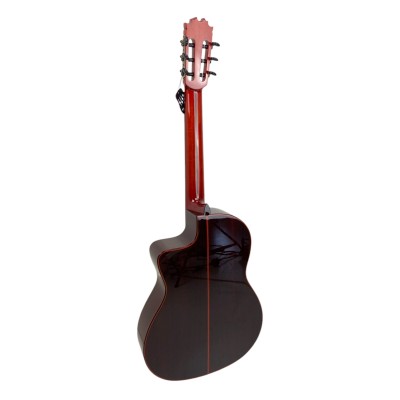 Guitarra Flamenca Antonio de Toledo ATF-17NRE CUT con Cutaway y Previo Fishman PSY-301, palosanto teñida de Rojo