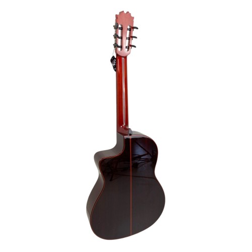 Guitarra Flamenca Antonio de Toledo ATF-17NRE CUT con Cutaway y Previo Fishman PSY-301, palosanto teñida de Rojo