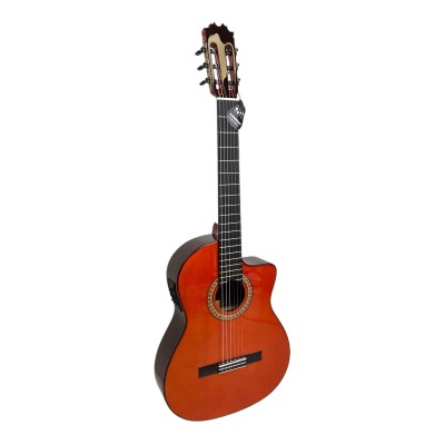 Guitarra Flamenca Antonio de Toledo ATF-17NRE CUT con Cutaway y Previo Fishman PSY-301, palosanto teñida de Rojo