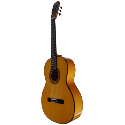 GUITARRA FLAMENCA VICENTE TATAY BLANCA C320.595B DE SICOMORO Y CON TAPA MACIZA