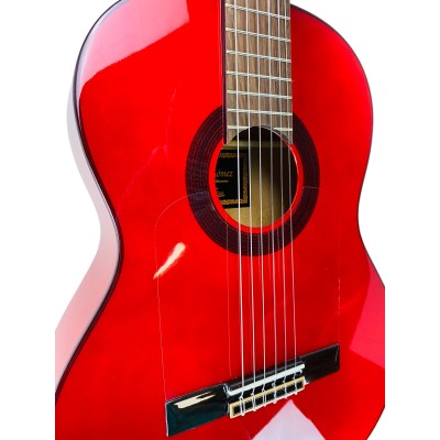 Guitarra Flamenca José Gómez F90-R Roja con tapa maciza