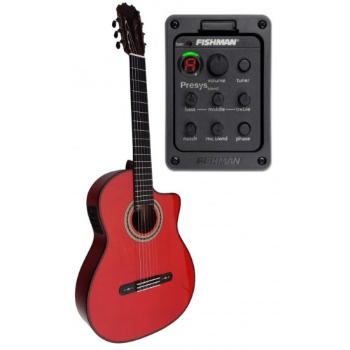 Guitarra Antonio de Toledo AATF-17BR amplificada con Cutaway y Previo Fishman PSY-301