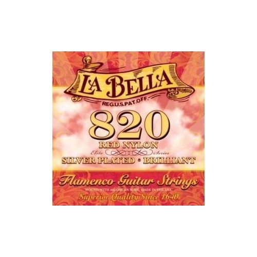 La Bella 820 Red Flamenco Juego de Cuerdas para Guitarra