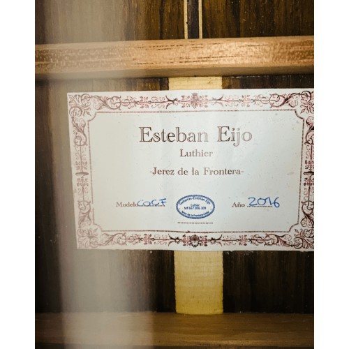 Guitarra Flamenca de Esteban Eijo - Cocobolo y Cedro. Año 2016