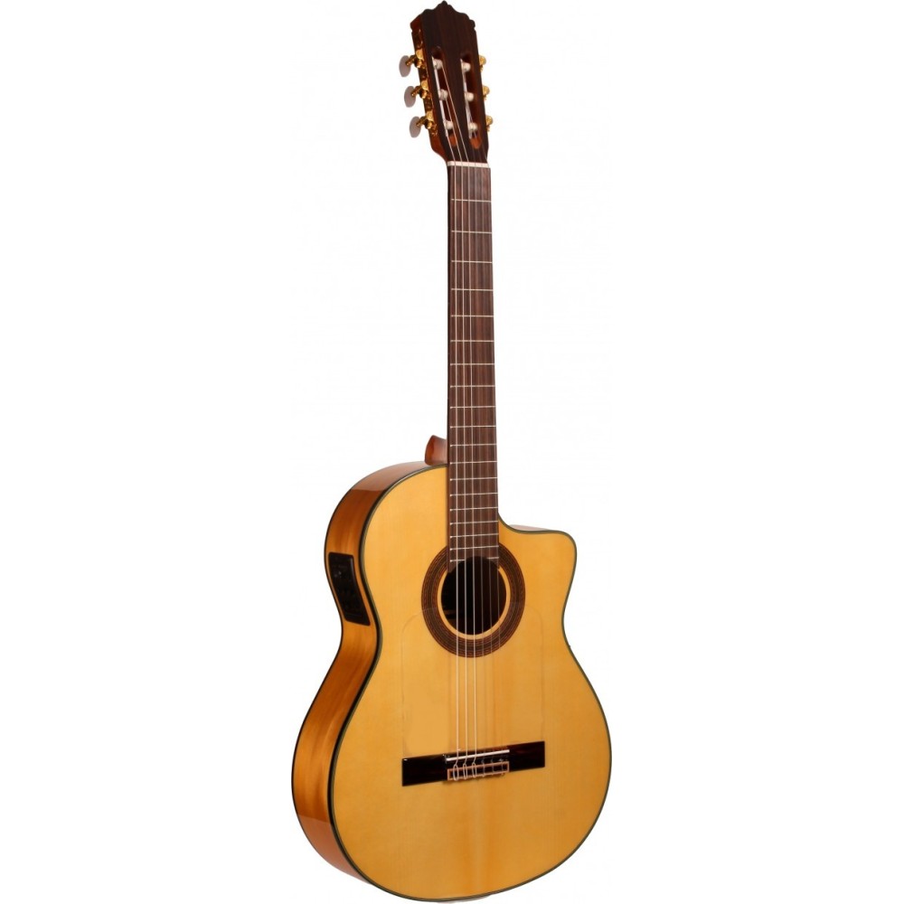 GUITARRA FLAMENCA José Gómez F80-EQ con previo JOYO con cutaway. Incluye funda 10mm