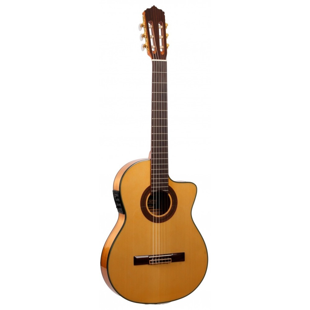 GUITARRA FLAMENCA  F80NAC-CEQ  AMPLIFICADA CUTAWAY JOSE GOMEZ SICOMORO CAJA ESTRECHA