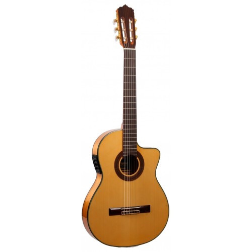 GUITARRA FLAMENCA  F80NAC-CEQ  AMPLIFICADA CUTAWAY JOSE GOMEZ SICOMORO CAJA ESTRECHA