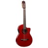 GUITARRA FLAMENCA JOSE GOMEZ AMPLIFICADA CAJA ESTRECHA ROJA con previo Joyo, incluye funda 10mm