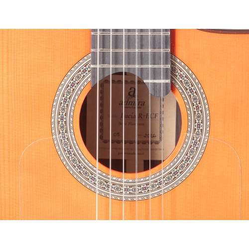 GUITARRA FLAMENCA ADMIRA LUCIA ROJA AMPLIFICADA
