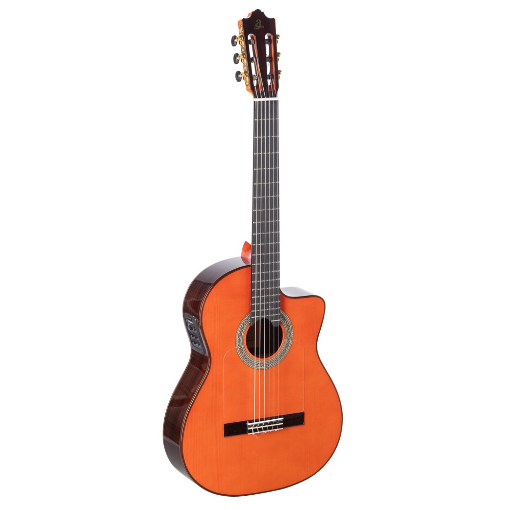 GUITARRA FLAMENCA ADMIRA LUCIA ROJA AMPLIFICADA