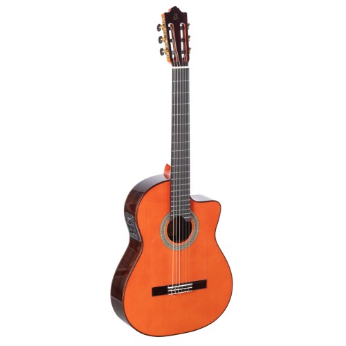 GUITARRA FLAMENCA ADMIRA LUCIA ROJA AMPLIFICADA