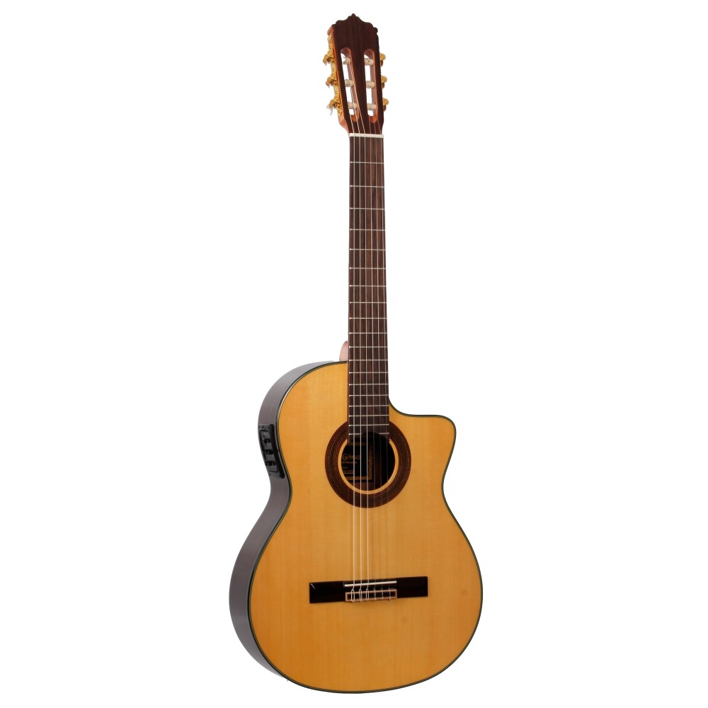 Guitarra Flamenca José Gómez F80RS-CEQ  amplificada en Palosanto. Incluye funda de 10mm