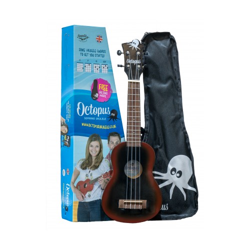 Ukelele Octopus Soprano UK-205BKB Negro Burst