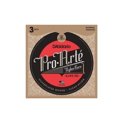D´Addario EJ45 Pro-Arté Juego de Cuerdas guitarra Clásica-Flamenca. Pack