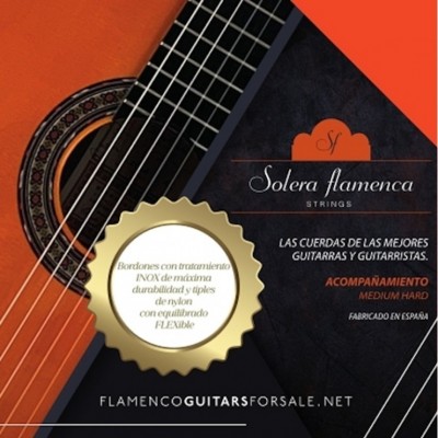 Solera Flamenca Acompañamiento Juego de Cuerdas para Guitarra Tensión