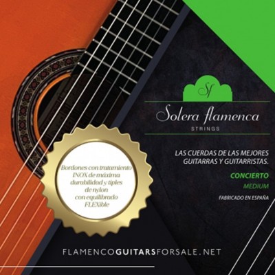 Solera Flamenca Concierto Juego de Cuerdas Tensión Media para guitarra