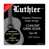 Luthier Concert Dark Silver 45 Super Carbón. Juego de Cuerdas Guitarra.