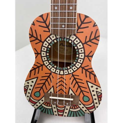 Ukelele Soprano Bamboo Orange Mandala B1E-OM