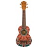 Ukelele Soprano Bamboo Orange Mandala B1E-OM