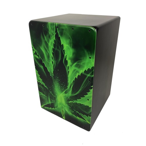 ▷ Cajón Flamenco imagen Hoja de Marihuana