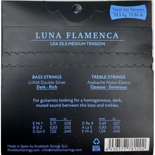 Knobloch Luna DS AZ Medium 33.5 Juego de Cuerdas