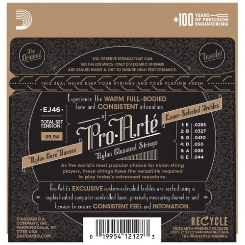 D´Addario EJ46 Pro-Arté Juego de Cuerdas Guitarra Clásica-Flamenca