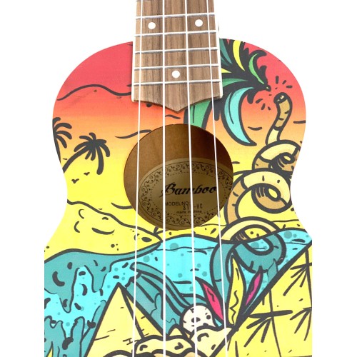 Ukelele de soprano Bamboo Hot Caribe B1E-HC