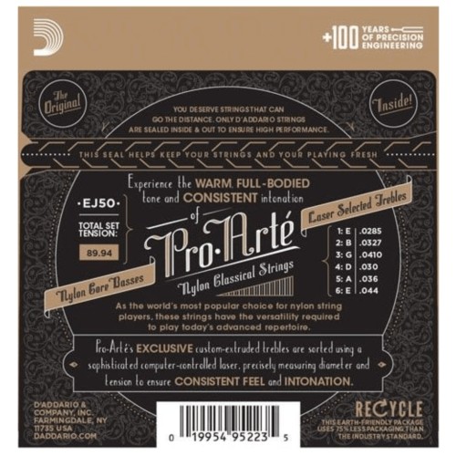 D´addario Pro-Arté EJ50 Juego de Cuerdas para Guitarra Clásica-Flamenca