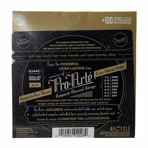 D´addario Pro-Arté EJ44C Juego de Cuerdas para Guitarra Clásica-Flamenca
