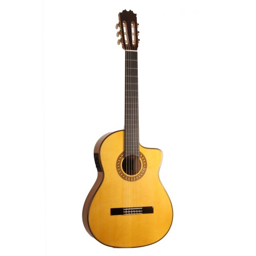 ATF-17BE CUT - GUITARRA FLAMENCA ANTONIO DE TOLEDO EN CIPRES CUTAWAY FISHMAN TAPA DE PINO ABETO. Incluye funda 20mm
